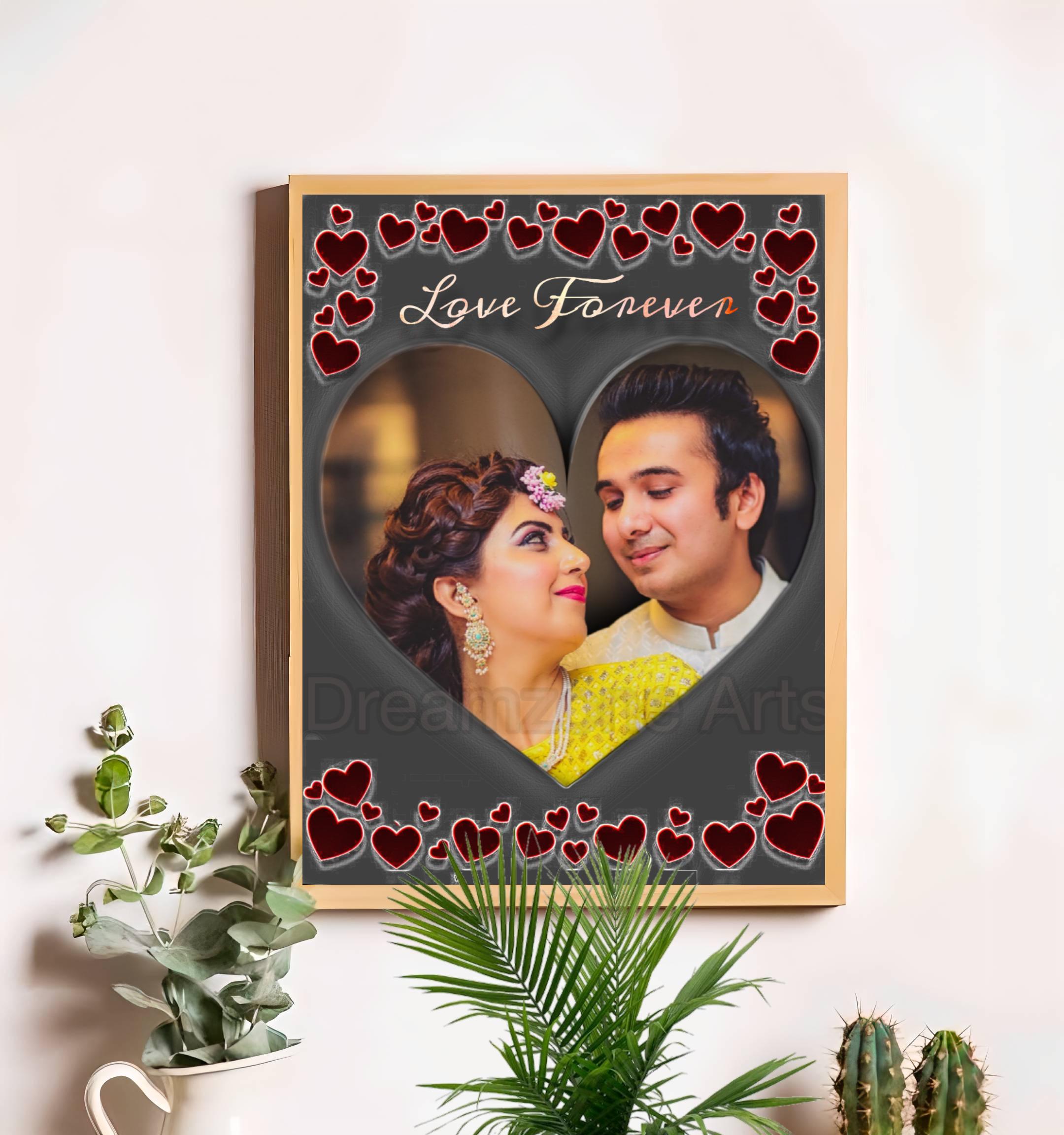 Editable Heart Photo Template PNG, Add Your Photo Design, Romantic ...