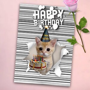 Digital funny Birthday Card | Animal theme birthday card | vintage greeting card | Happy Birthday! | Cute Birthday Gift, birthday e card.