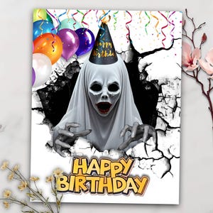 Digital horor Birthday Card, diy Birthday Card, unique birthday cards, kids Birthday Card, bestie birthday card, best birthday card