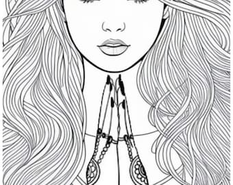 Colouring pages | its beautiful girl five colouring pages best High quality print and instant digital download