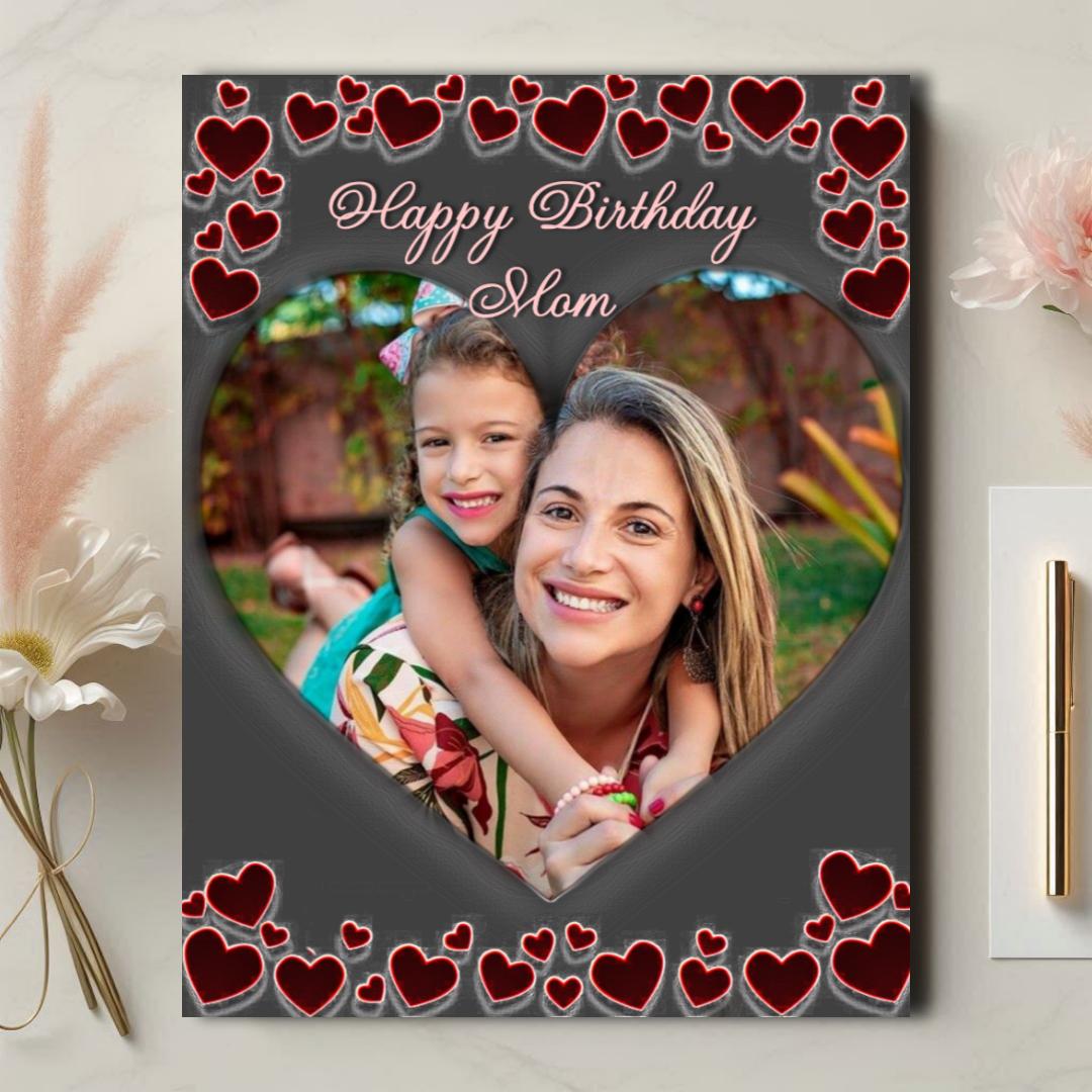 Editable Heart Photo Template PNG, Add Your Photo Design, Romantic ...