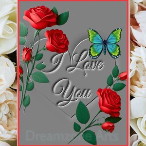 Printable Card Template I Love You Template Card Digital Png Image High ...