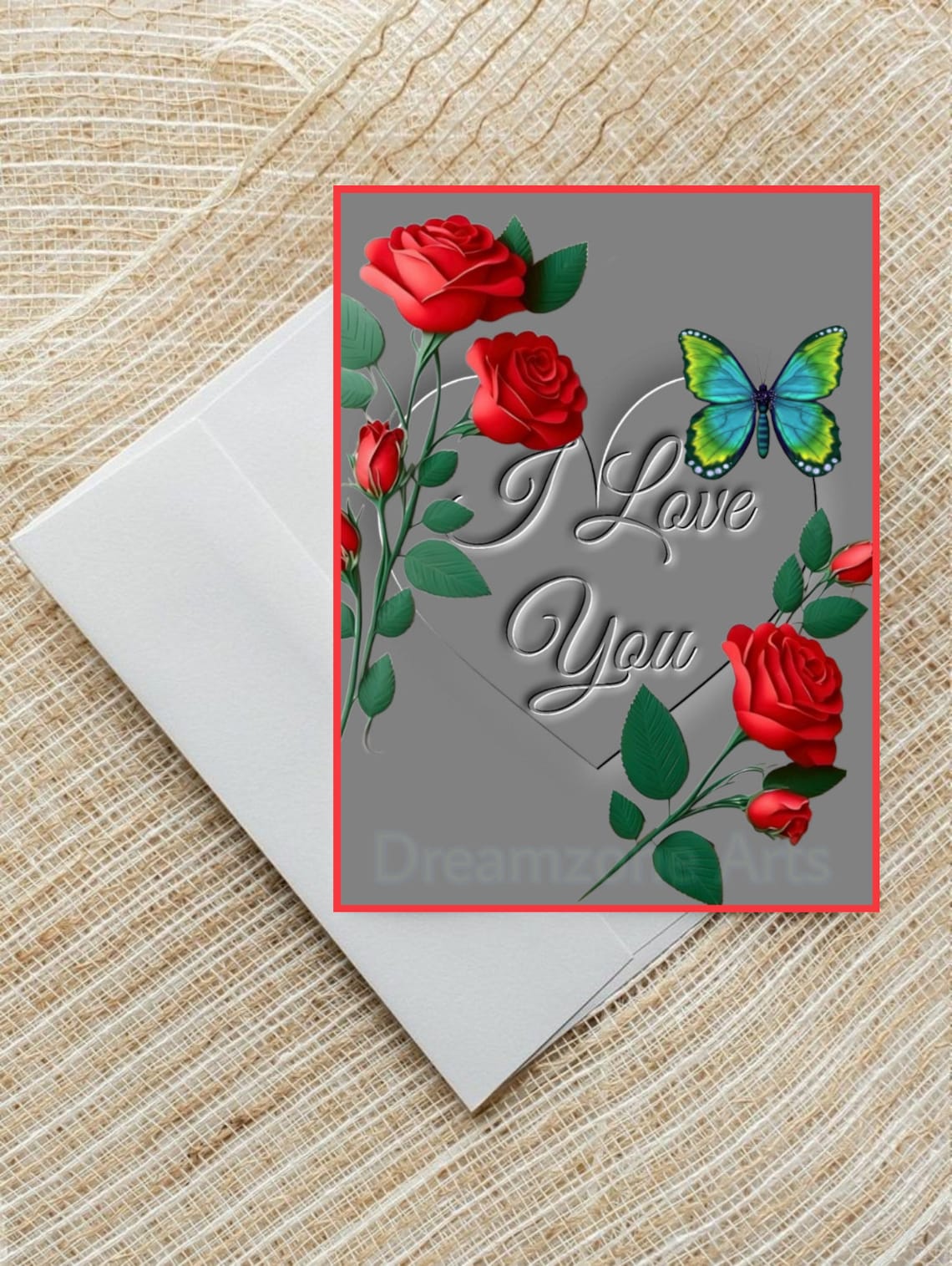 Printable Card Template I Love You Template Card Digital Png Image High ...