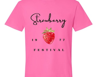 Comfort Colors Strawberry Shirt – Strawberry Festival Tee – Summer Fruit Graphic Gift