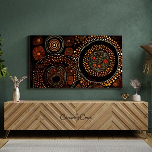 Aboriginal Inspired Digital Print / Indigenous Australian Wall Art / Free Resizing