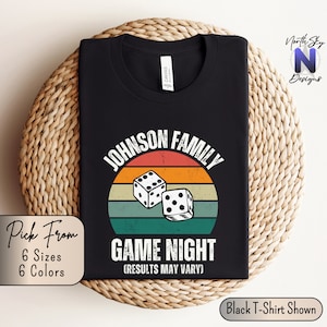 Custom Family Game Night Champ, Personalized Game Night T-Shirt, Custom Last Name Game Night Champion tee, Funny Game Night Shirt, GN41