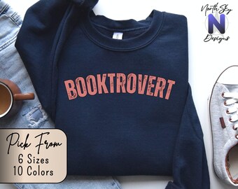 Booktrovert Shirt, Funny Tee for Book Lovers, Cozy T-Shirt for Readers, Perfect Gift for Introverts and Bookworms, RB57