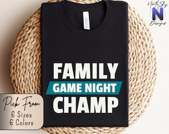 Family Game Night Champ, Funny Game Night Shirt, Game Night Host Gift, Funny Nerd Gamer Present, Game-themed Shirt, Game Night T-shirt, GN39