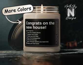 Congrats on the new house Housewarming Candle Funny New House Gift Closing Gift Condo Owner Closing Gift for House House Warming Gift, HC01