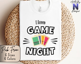 I Love Game Night, Funny Game Night Shirt, Game Night Host Gift, Funny Nerd Gamer Present, Game-themed Shirt, Best Game Night T-shirt, GN26