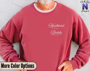 Comfort Colors® Dad Est Year Shirt, New Dad Gift Tee, First Time Father Shirt, Personalized Dad Tee, Gift for Men, FD12