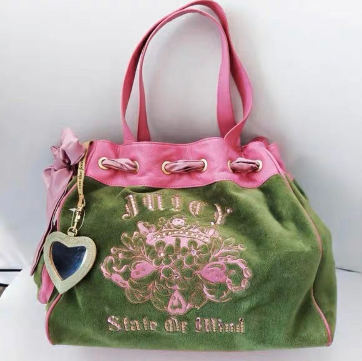 Juicy Couture Small Shoulder Bag Pink Leather Dump Him