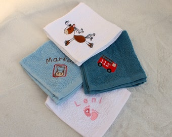 Washcloths / washcloths for babies / washcloths babies / washcloths baby personalized / set of 2 washcloths / towels for babies