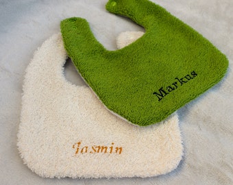 Personalized bib / baby gift / embroidered bib / baby neck scarf / bib with name / customizable neck scarves / bib