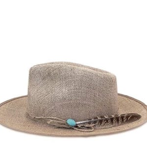 cappello estivo da uomo personalizzato / fedora estivo / capospalla estivo da uomo boho / completo da uomo boho western costiero / cappello di paglia naturale