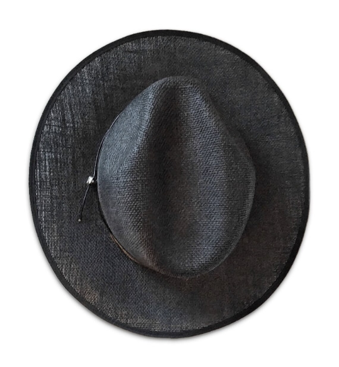 Custom Mens Summer Black Hat, Summer Rocker Fedora, Mens Goth Style Sun ...