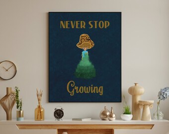Mushroom Wall Art, Never Stop Growing, Mushroom Woman, Mushroom Gifts, Mushrooms Poster, Mushroom Woman Poster, Witch Gift, Mushroom Artwork