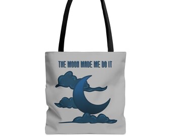 Moon Tote Bag, Pretty Moon bag, Moon bag, Fall tote bag, Winter Season tote bag, Full Moon Gift, Moon Gift, Witch Gifts, Spiritual Gifts