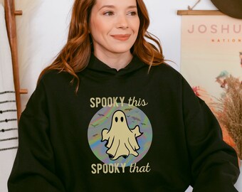 Ghost Hoodie, Spooky Ghost Hoodie, Spooky this spooky that sweatshirt, halloween ghost sweatshirt, cute fall hoodie, queer ghost shirt, boo