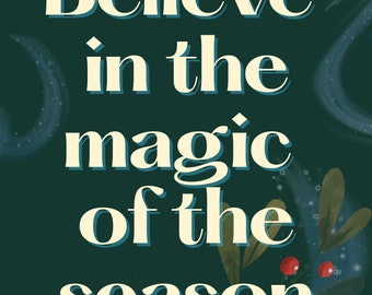 Holiday Art Download, Christmas Digital Download, Winter Digital Download, Winter Poster Art, Christmas Digital Art, Holiday Season Poster