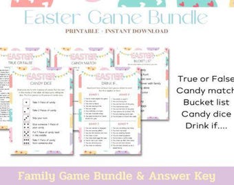 Easter Game Bundle | Printable Easter Games for Kids and Adults | Party ...