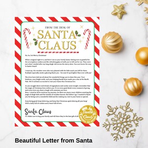 Carta de Papá Noel, ideas para Papá Noel secreto, cartas a Papá Noel, certificado de lista de buenos deseos, caja de Nochebuena, carta al Polo Norte, carta imprimible