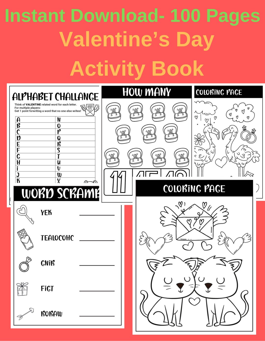 Valentine's Day Game Bundle | Printable Valentine's Day Games for Kids ...