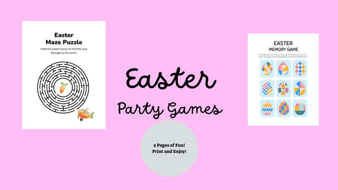 Easter Game Bundle | Printable Easter Games for Kids | Party Games and Activities | Family Games ...