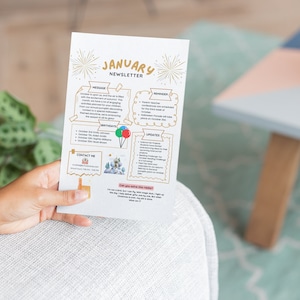 Bundle Newsletter Template, Editable Newsletter, Monthly Newsletter, School Newsletter, Classroom Newsletter, all 12 months included