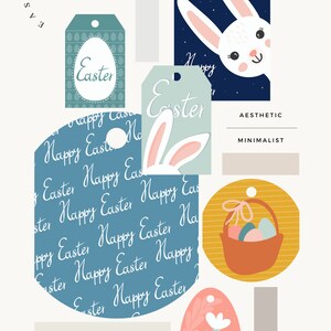 Osterkorb Tags Hase Osterkorb Tags Osterdekoration Ostern Tischkarten Ostern Geschenk