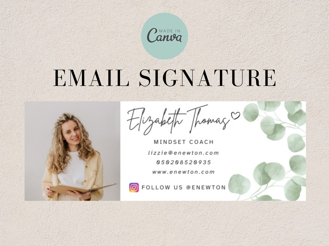Email Signature With Instagram Icon, Email Signature Business Owner