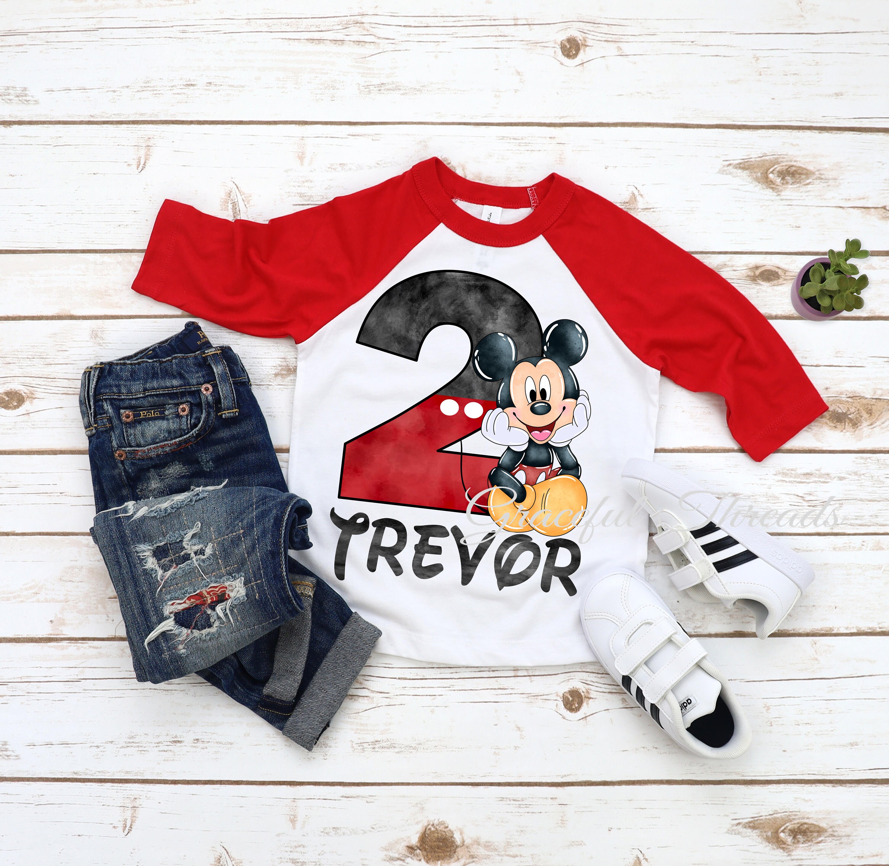 T-shirt Anniversaire Enfant Mickey Mouse - Magie & Photos Souvenirs