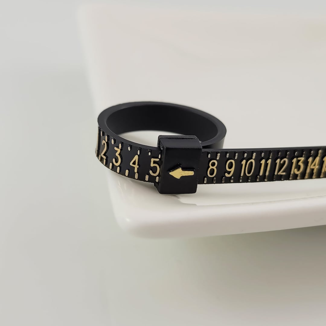 Ring Sizer, Adjustable Plastic Ring Size Finder, Finger Measuring Tool