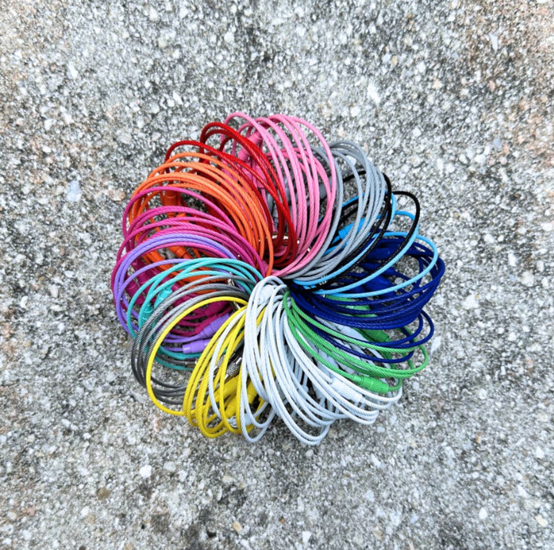 Stainless Steel Wire Rings Mix & Match Colors Cable Etsy