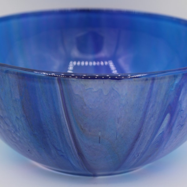 6-inch Glass Acrylic Pour Painted Bowl