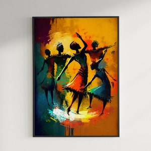 Abstract African Painting African Wall Art Colorful Wall Decor African Art Abstract African Decor