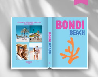Benutzerdefiniertes Fotobuch Canva Template: Bearbeitbares Urlaubsalbum, Luxus Style Coffee Table Book (Digitaler Download)