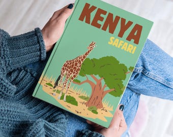 Kenia Reisefotobuch: Canva Template, Safari Urlaub Fotoalbum, Kaffeetischbuch (Digitaler Download)