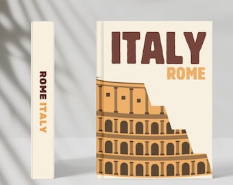 Italien Reisefotobuch: Canva Template, Urlaub Fotoalbum, Kaffeetischbuch (A4/US Letter)