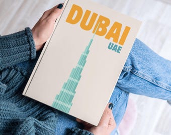 Dubai Reisefotobuch: Canva Template, Urlaub Fotoalbum, Kaffeetischbuch (A4/US Letter)