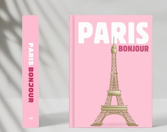 Paris Reisefotobuch: Canva Template, Frankreich Urlaub Fotoalbum, Kaffeetischbuch (Digitaler Download)