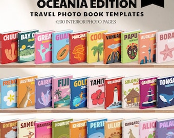 Oceania Edition Reisefotobuch Canva Template: Personalisierbares Urlaubsfotoalbum, Luxus Kaffeetisch Bücher