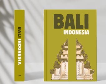 Bali Fotobuch Canva Template: Indonesien Reisefotoalbum, Luxuriöser Stil Kaffeetischbuch