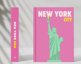 New York Reisefotobuch: Canva Template, Urlaub Fotoalbum, Kaffeetischbuch (Digitaler Download)