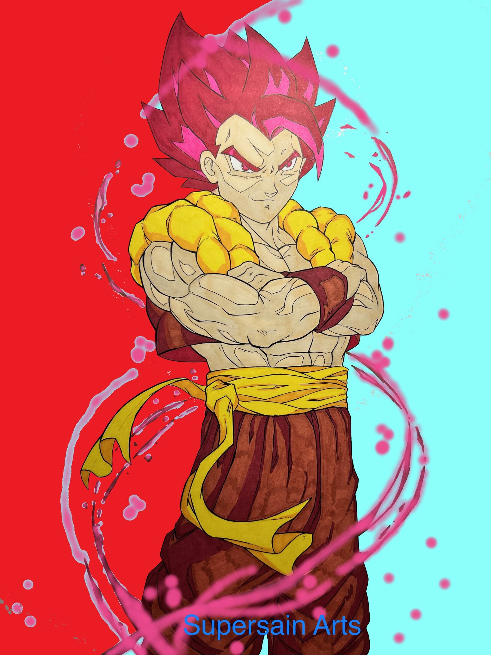 GOGETA SSJ BLUE Fan Art Print 