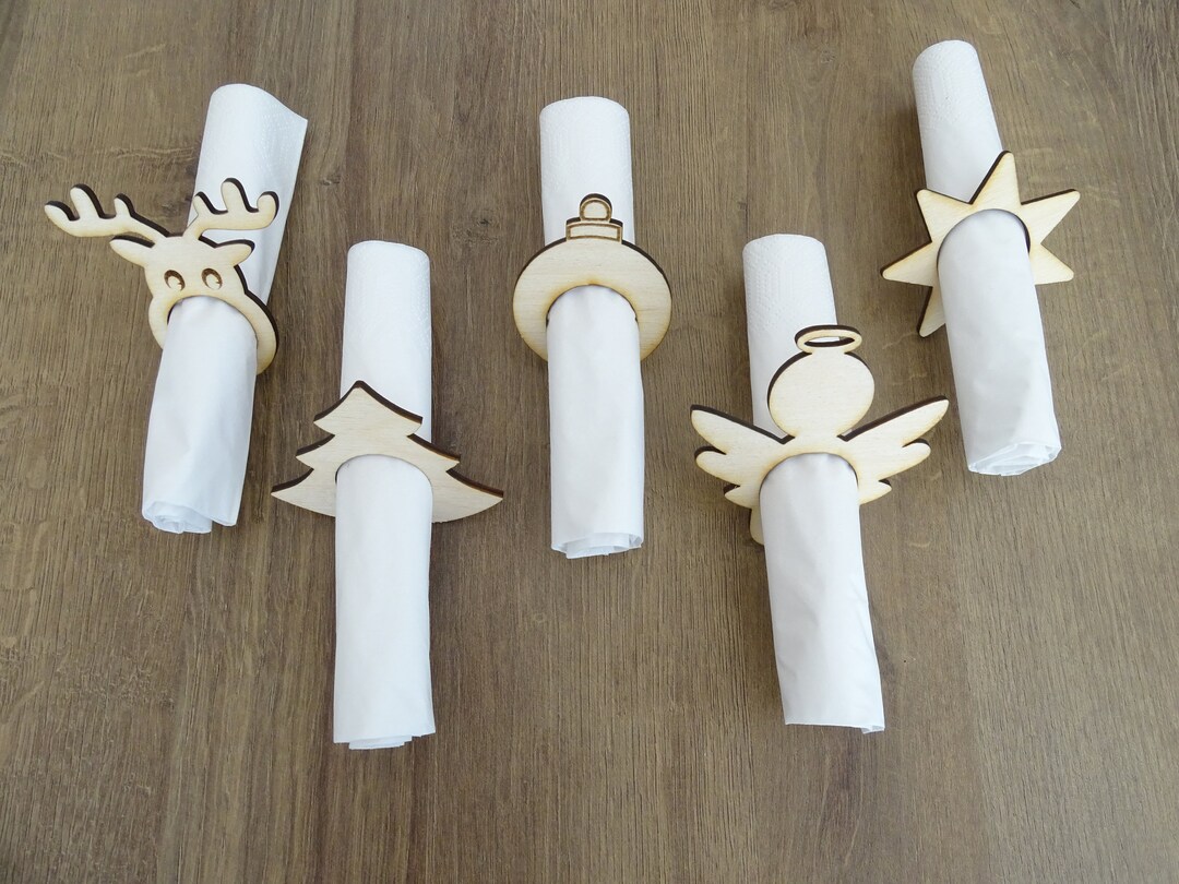 Serviettenhalter Weihnachten aus Holz Serviettenring Etsy.de