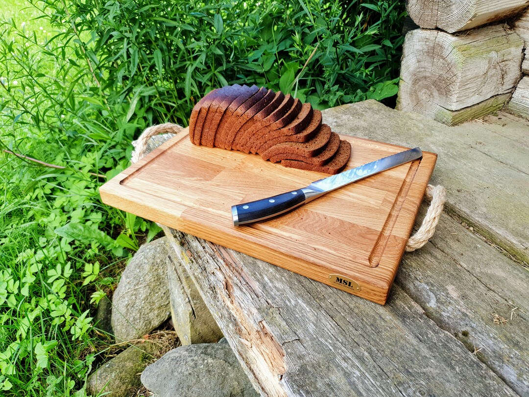 Solid Oak Serving Tray, Cutting Board Etsy