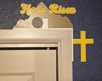 Easter 'He is Risen' Door Corner / Topper #1002