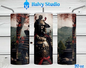 Shogun Warrior #0178 sublimation design for 15oz, 20oz straight, 20oz tapered, and 30oz Skinny Tumblers, Digital Download