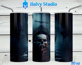 River Styx, Charon, Boatman #0063 sublimatieontwerp voor 15oz, 20oz rechte, 20oz taps toelopende en 30oz magere tuimelaars, digitale download